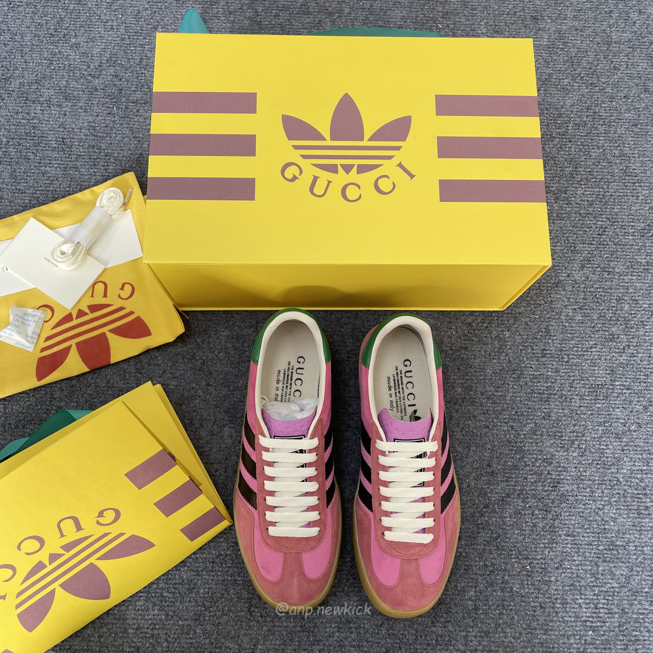 Adidas X Gucci Gazelle En Rosa De Mujer 707864 9stu0 5960 (2) - newkick.org